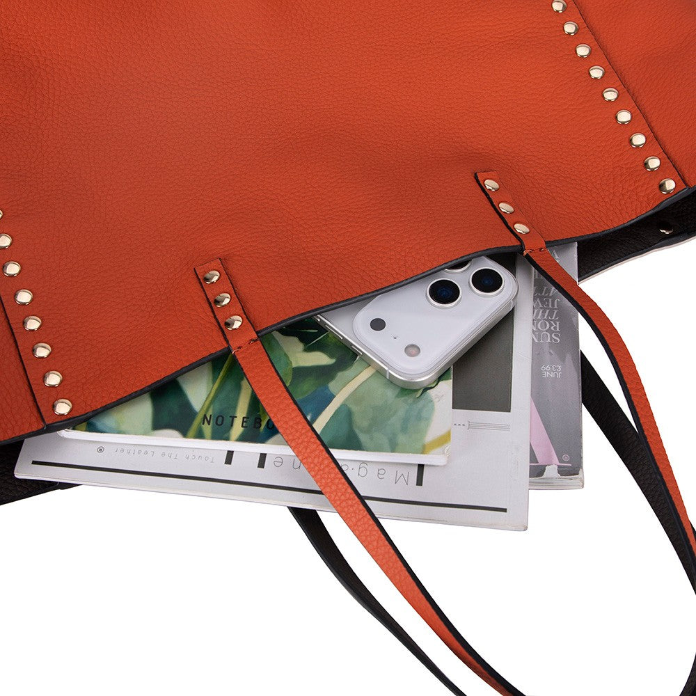 Hakiki Deri Legacy Kadın Çanta - Kahverengi/Turuncu