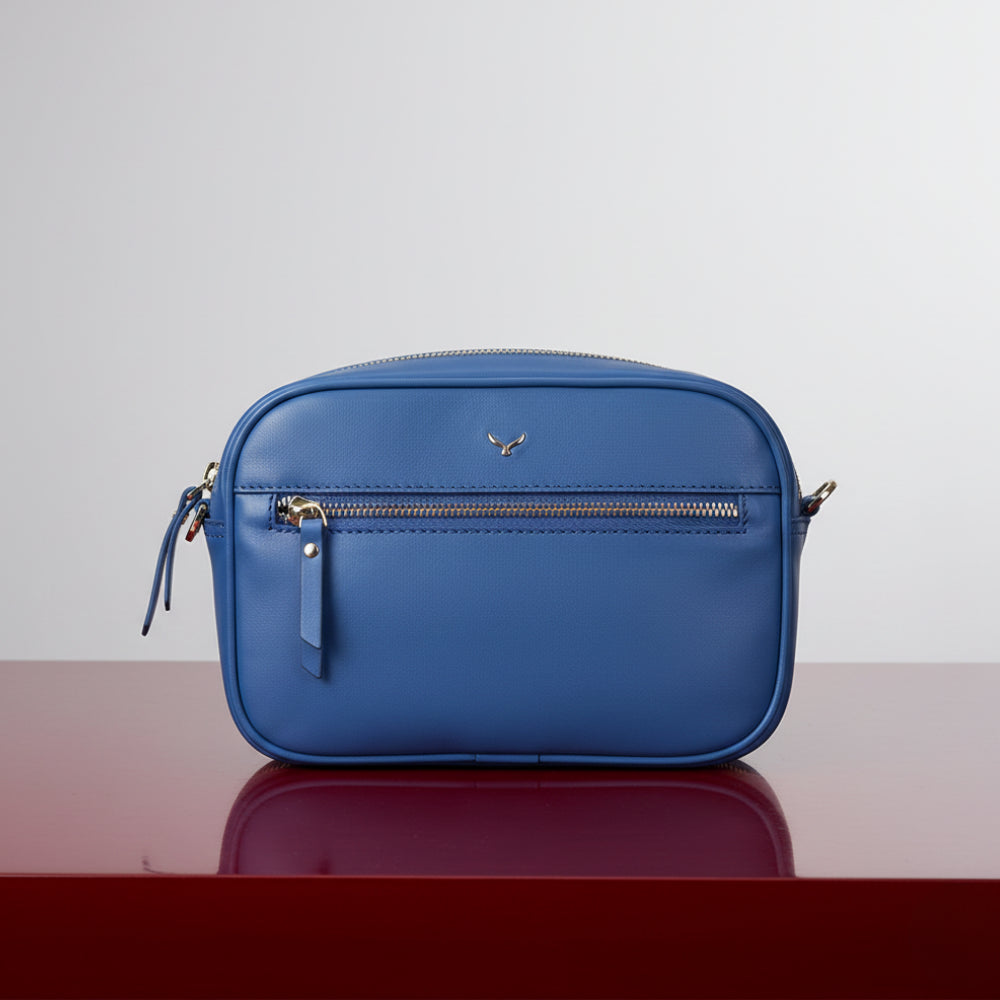 Hakiki Deri Emerald Kadın Çanta - Mavi