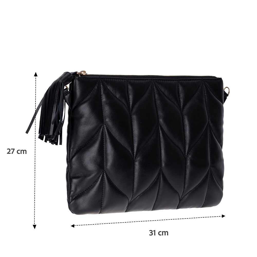 Hakiki Deri Jewel Kadın Çanta - Siyah