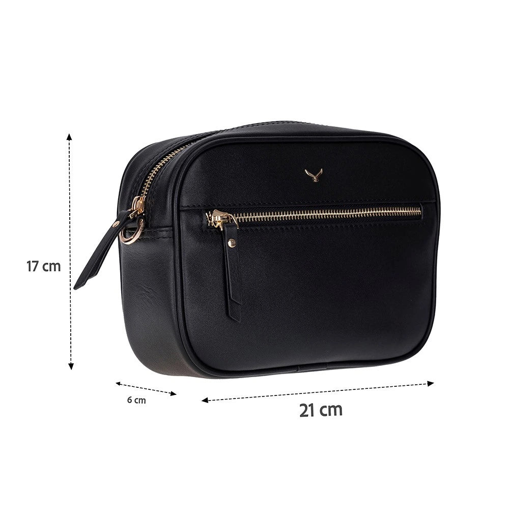 Hakiki Deri Emerald Kadın Çanta - Siyah