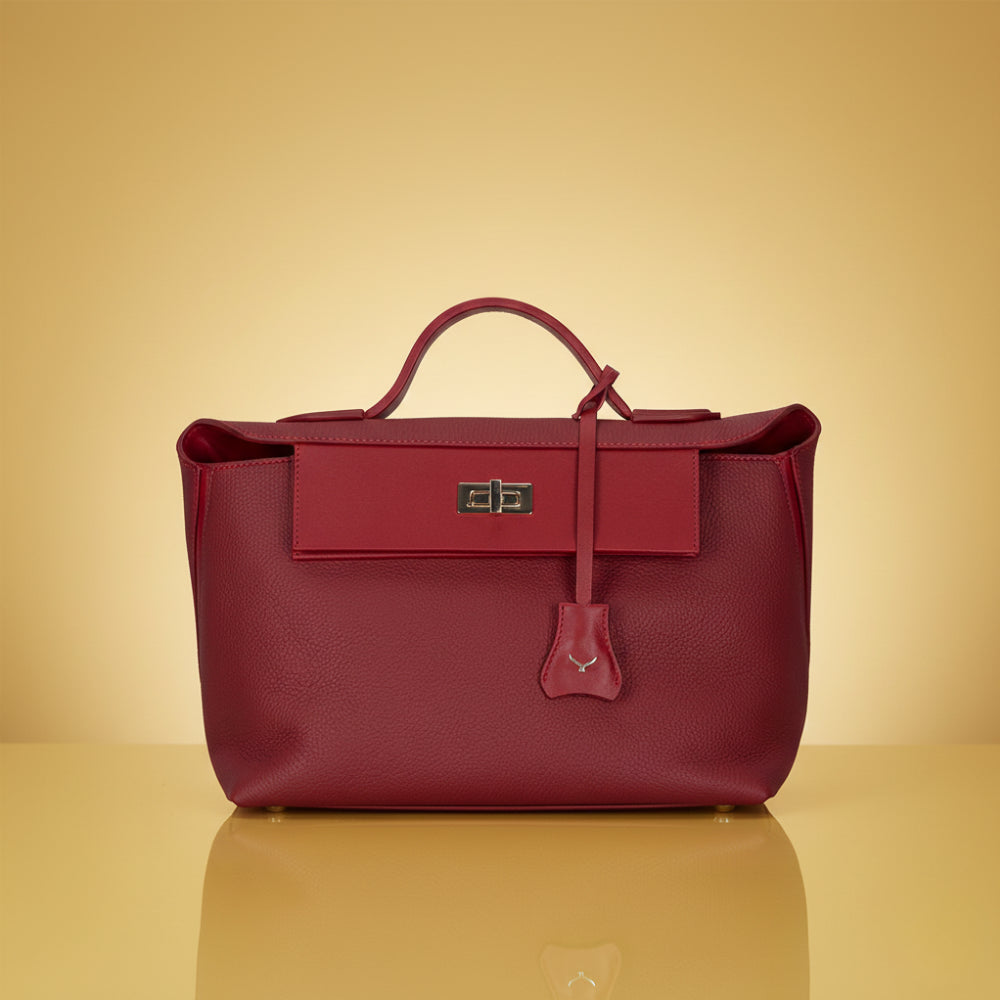 Hakiki Deri Ruby Kadın Çanta - Kırmızı
