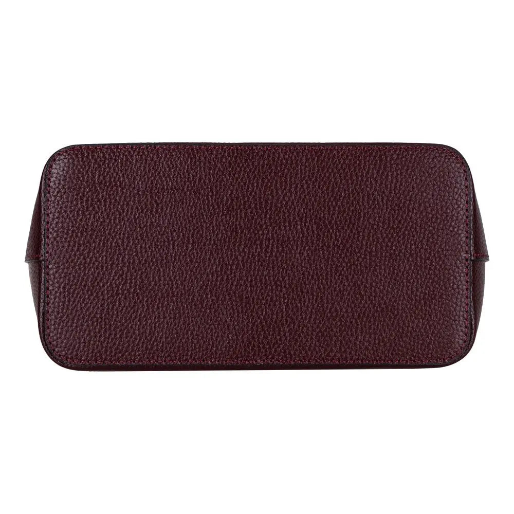 Hakiki Deri Elena Kadın Çanta - Bordo