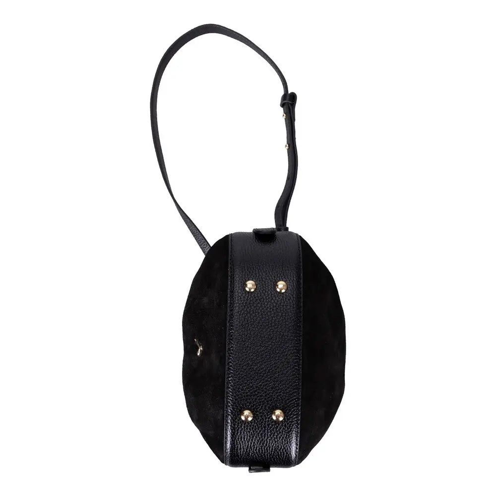 Süet Deri Valentina Kadın Çanta - Siyah