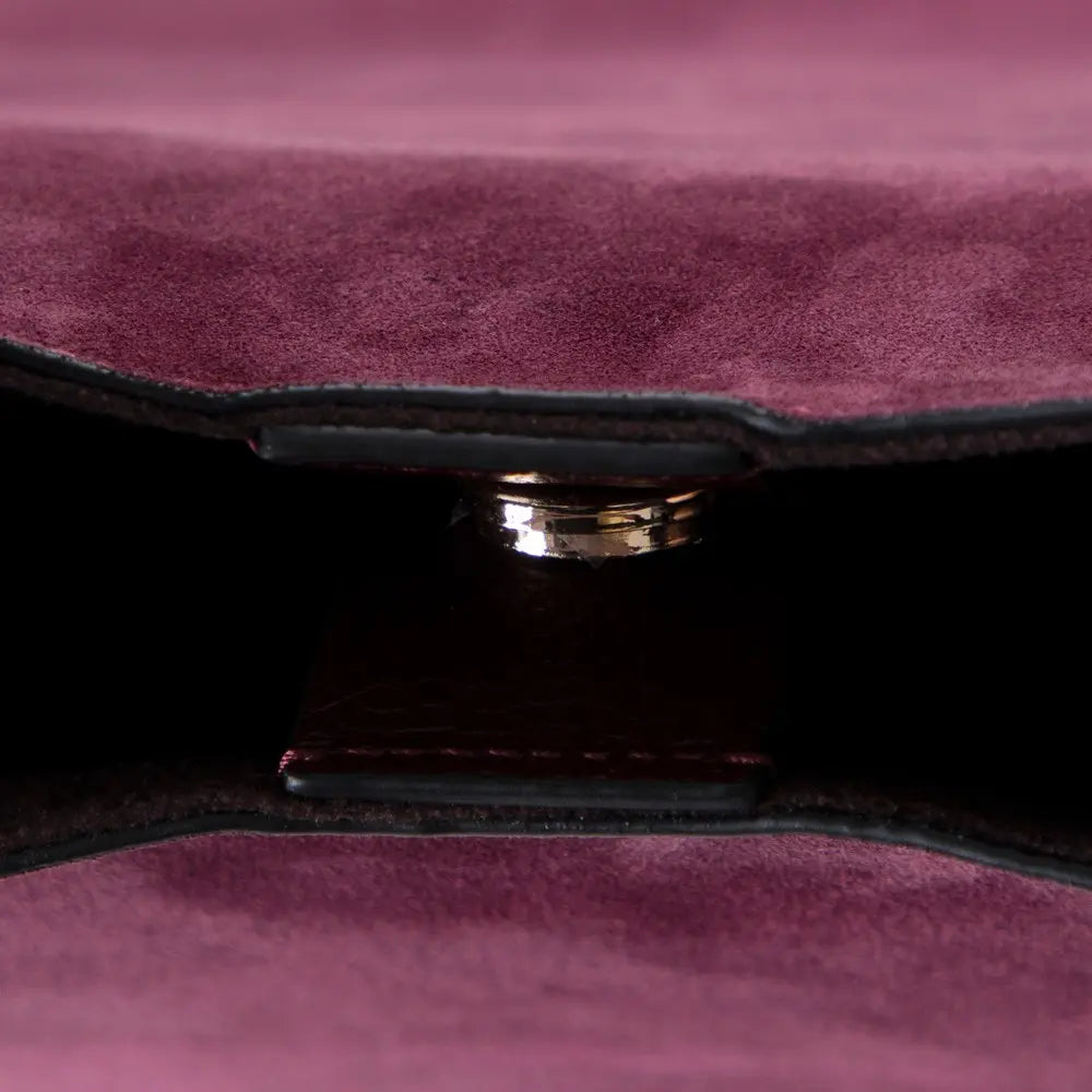 Süet Deri Carina Tote Çanta - Bordo