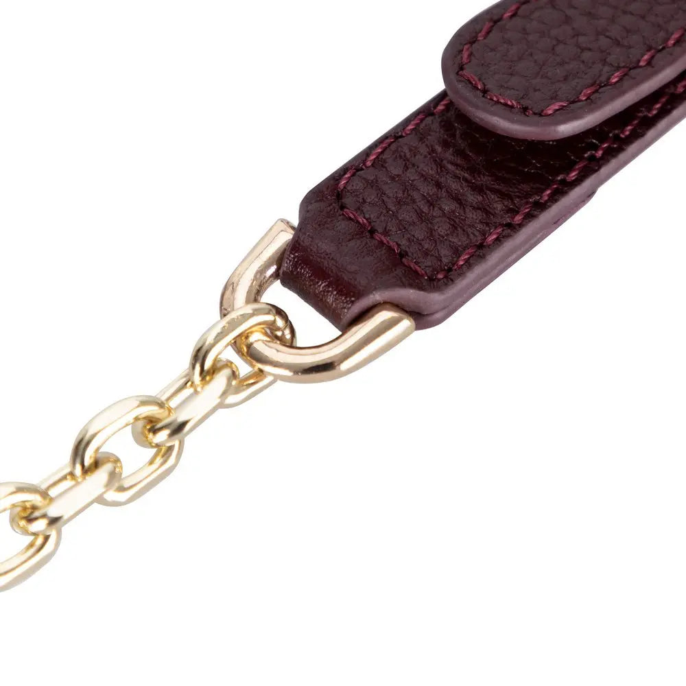 Süet Deri Valentina Kadın Çanta - Bordo