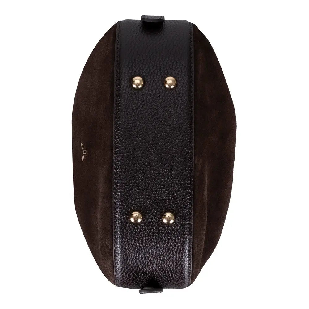 Süet Deri Valentina Kadın Çanta - Kahve