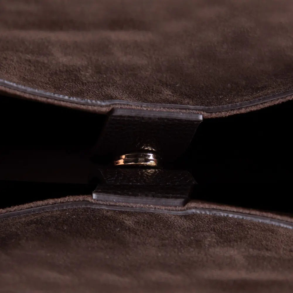 Süet Deri Carina Tote Çanta - Kahve