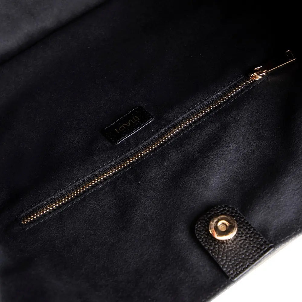 Süet Deri Carina Tote Çanta - Siyah