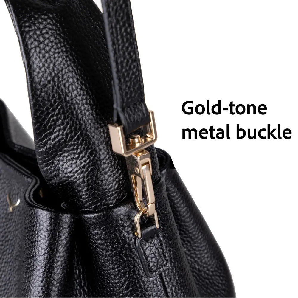 Hakiki Deri Cortina Kadın Çanta - Siyah