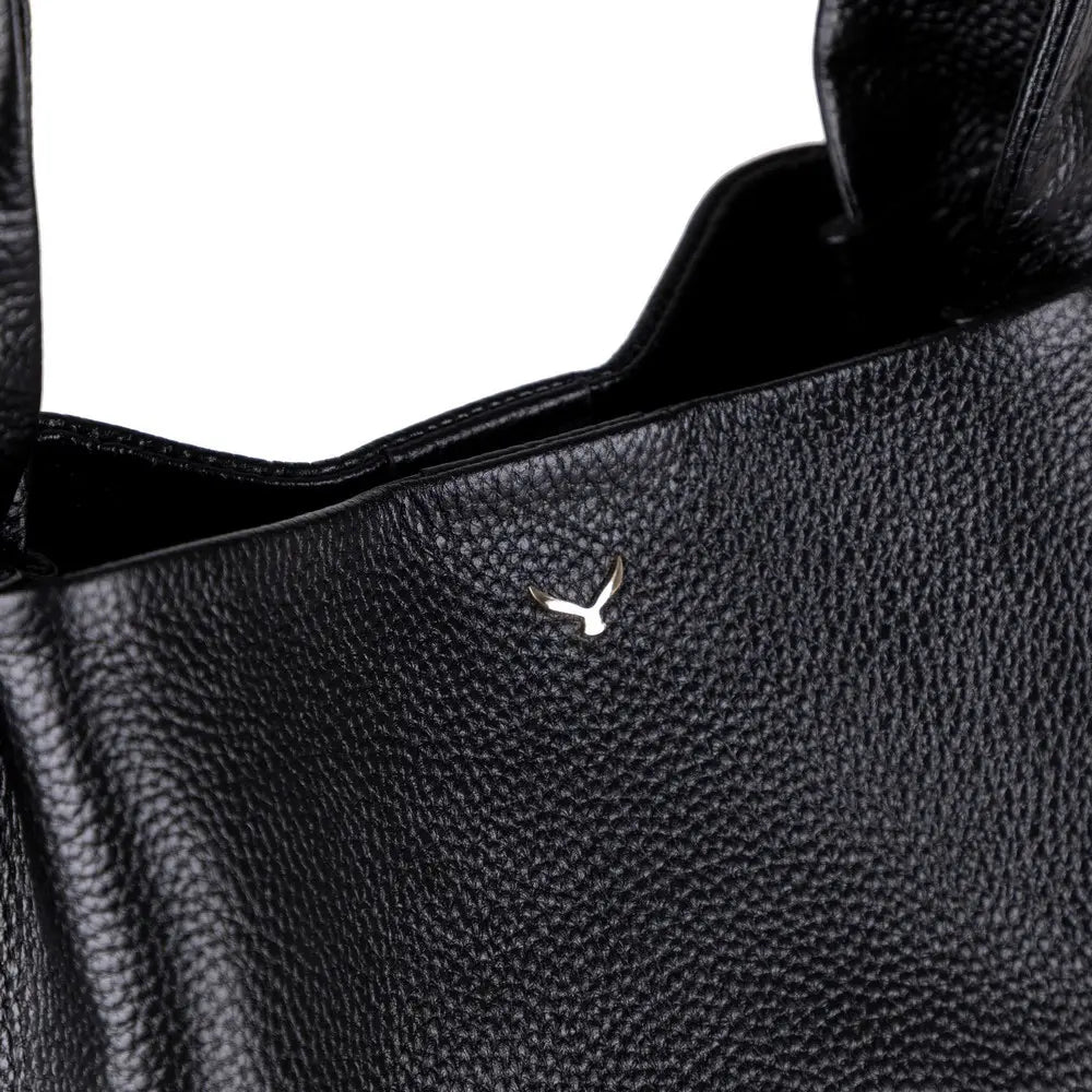 Hakiki Deri Cortina Kadın Çanta - Siyah