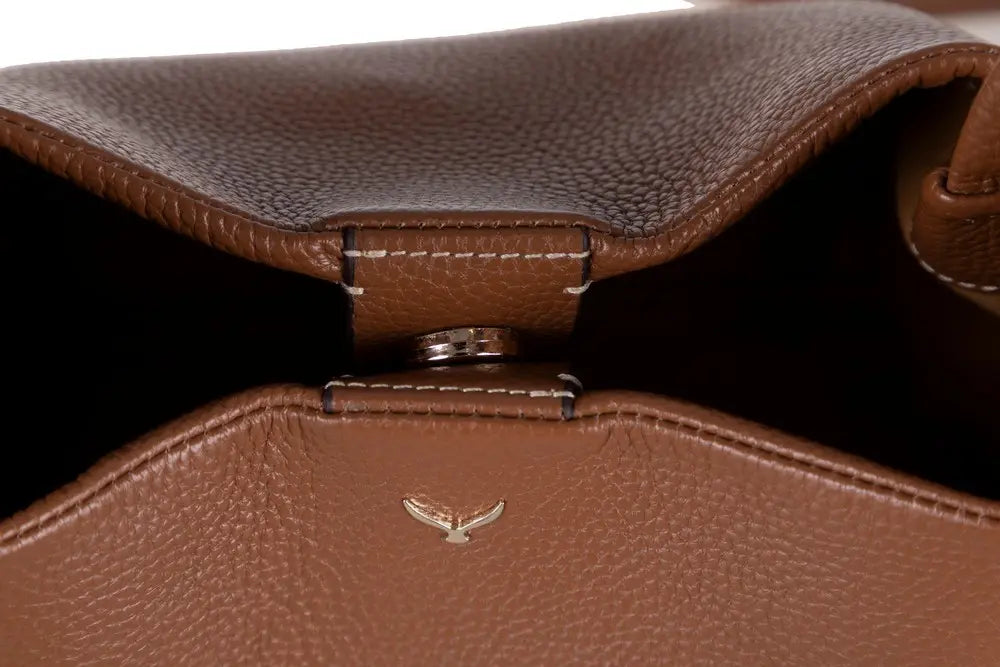 Hakiki Deri Cortina Kadın Çanta - Taba