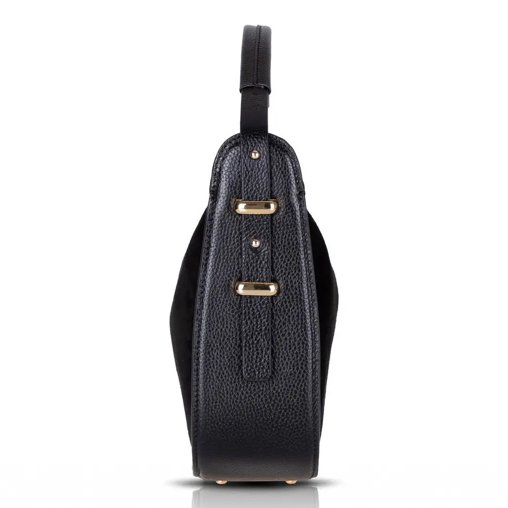 Süet Deri Dolcezza Tote Çanta - Siyah