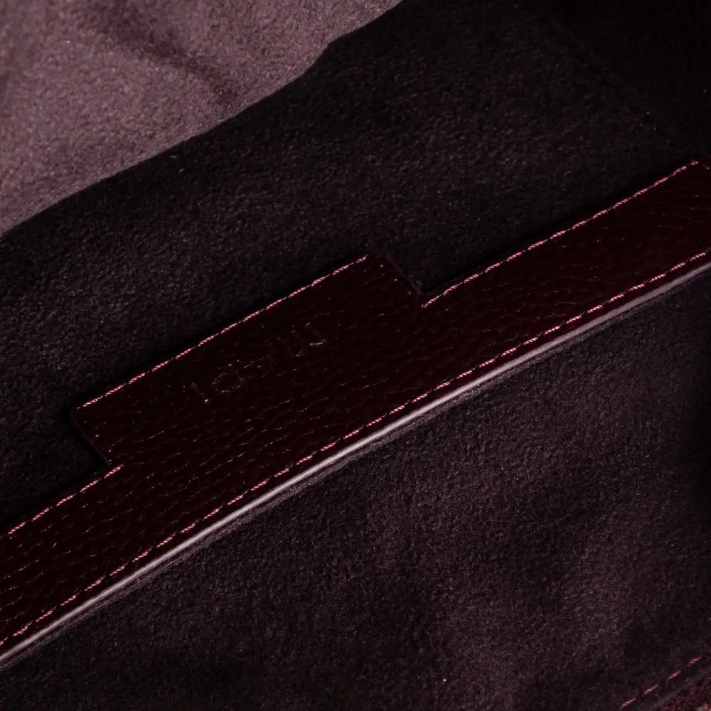 Süet Deri Dolcezza Tote Çanta - Bordo