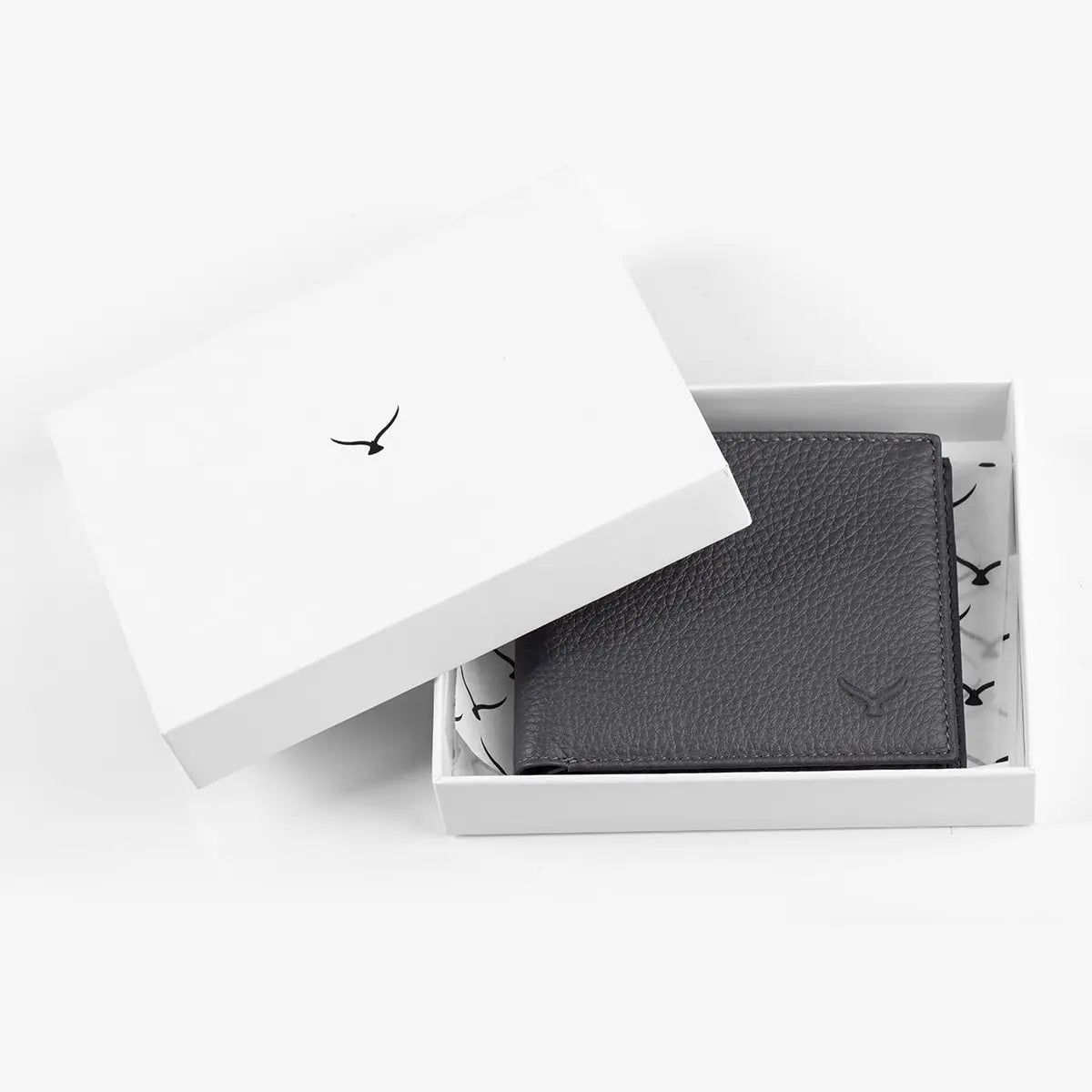 Hakiki Deri Erkek Elegant Cüzdan - Gri