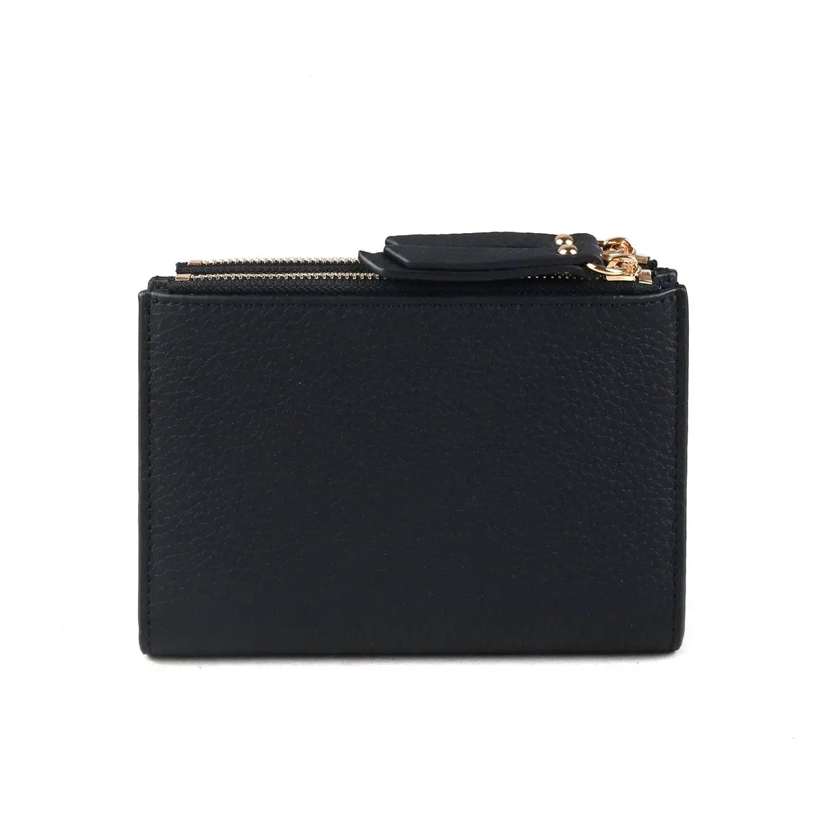 Hakiki Deri Kadın Fermuarlı Cüzdan - Siyah