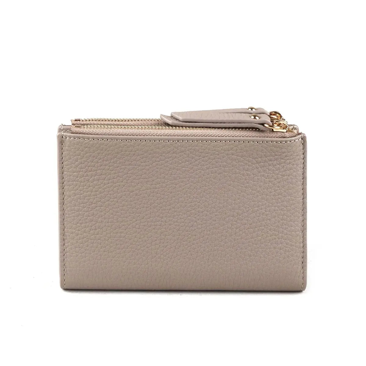 Hakiki Deri Kadın Fermuarlı Cüzdan - Vizon