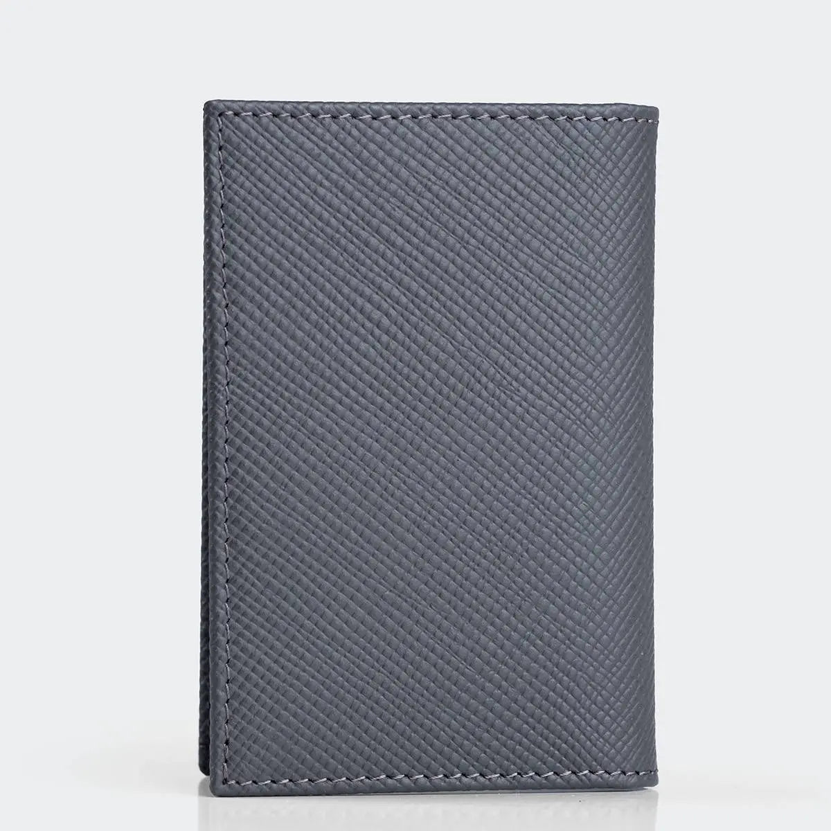 Hakiki Deri Erkek İkon Kartlık Cüzdan - Gri