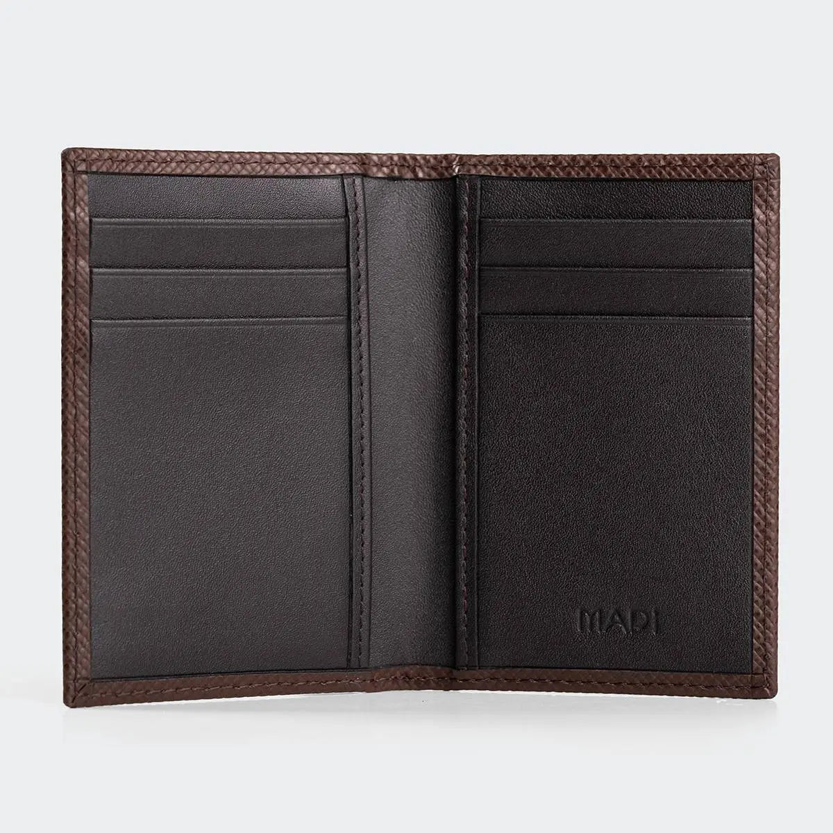 Hakiki Deri Erkek İkon Kartlık Cüzdan - Kahve