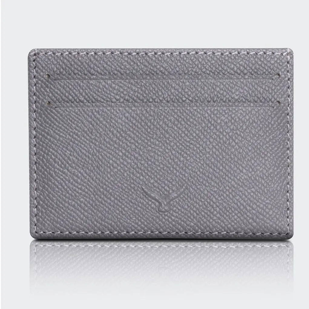Hakiki Deri Erkek Mini Kartlık Cüzdan - Gri