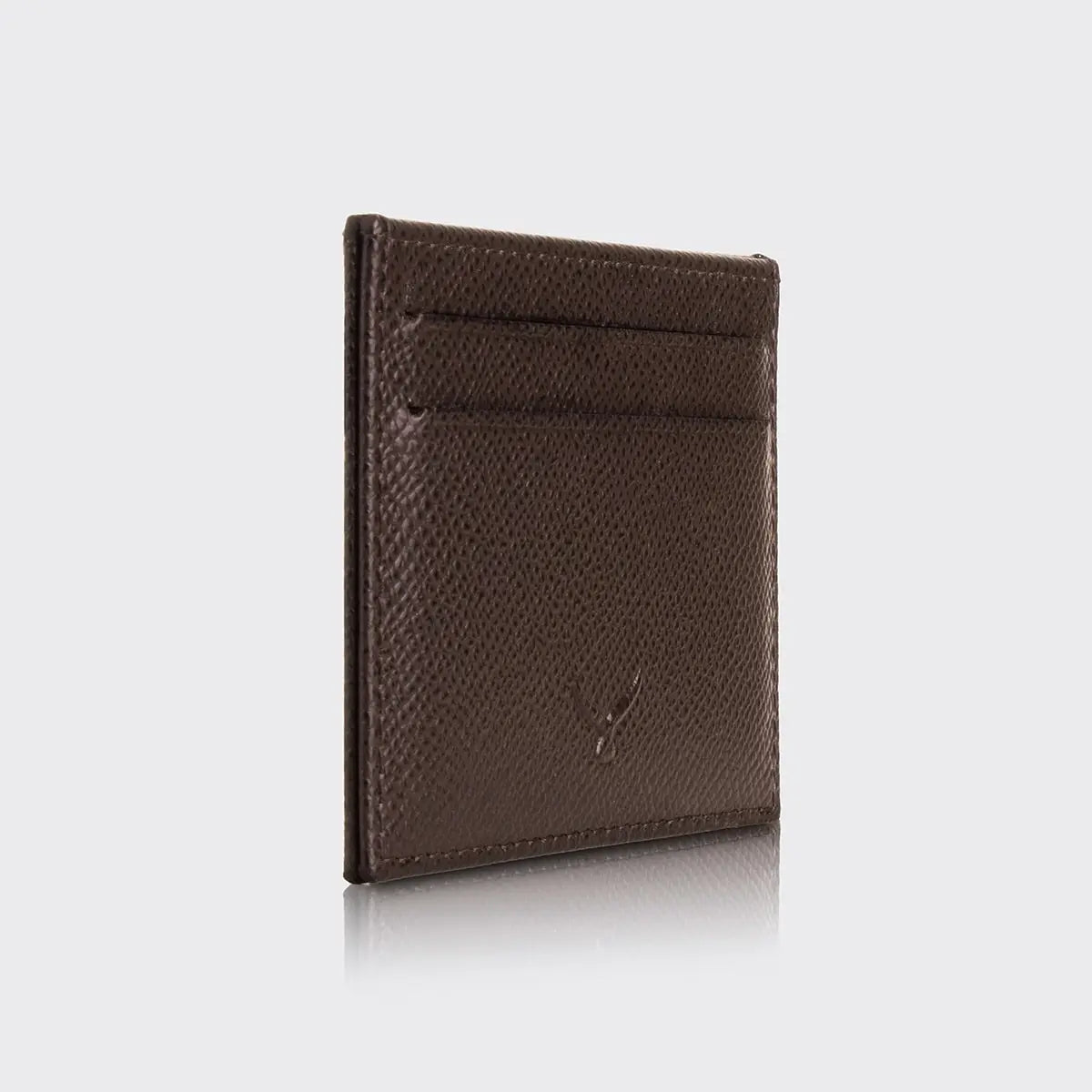 El Yapımı Hakiki Deri Mini Erkek Kartlık Cüzdan - Kahve