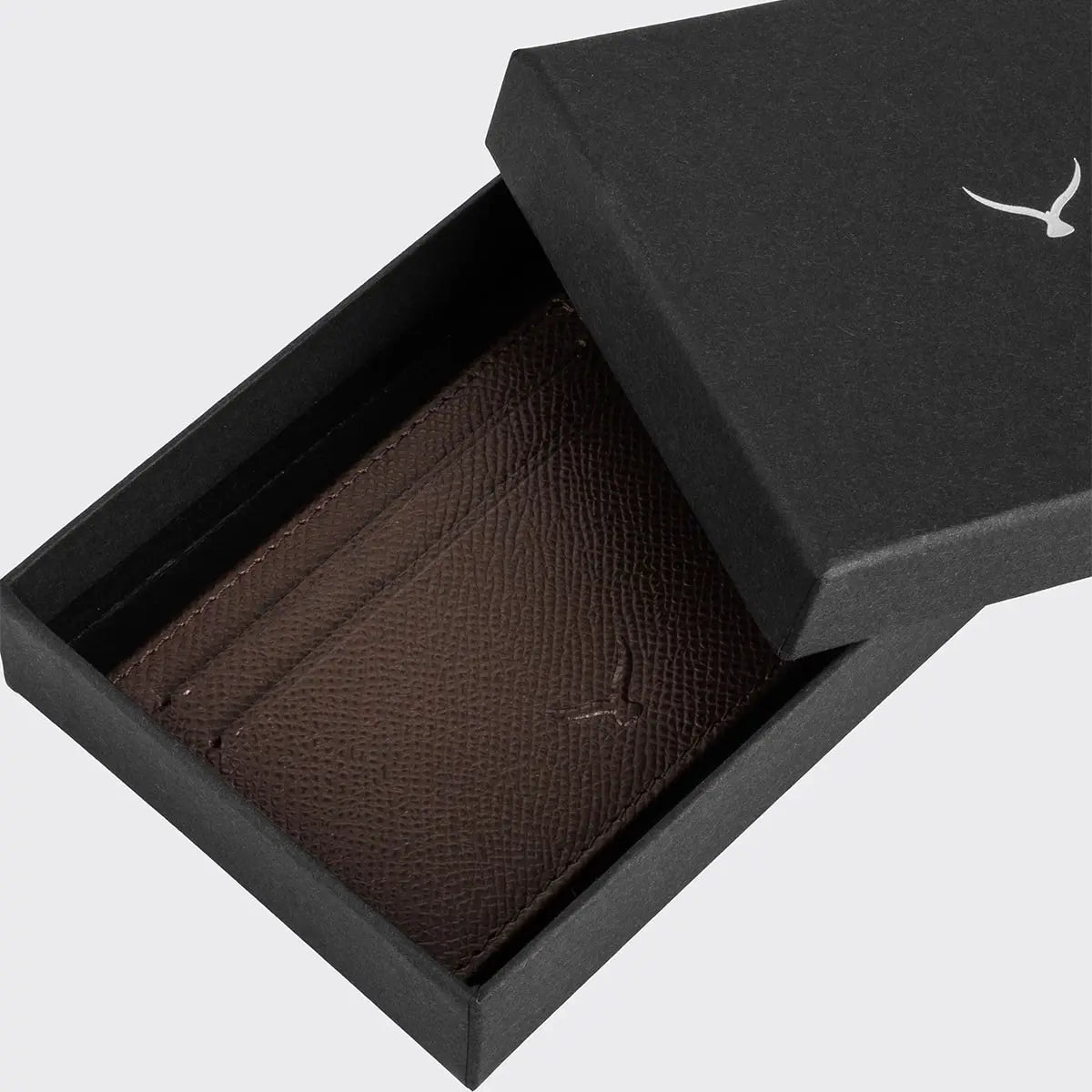 El Yapımı Hakiki Deri Mini Erkek Kartlık Cüzdan - Kahve