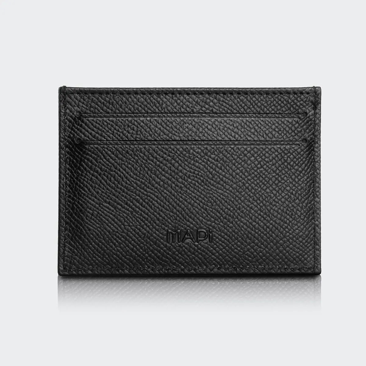 Hakiki Deri Erkek Mini Kartlık Cüzdan - Siyah