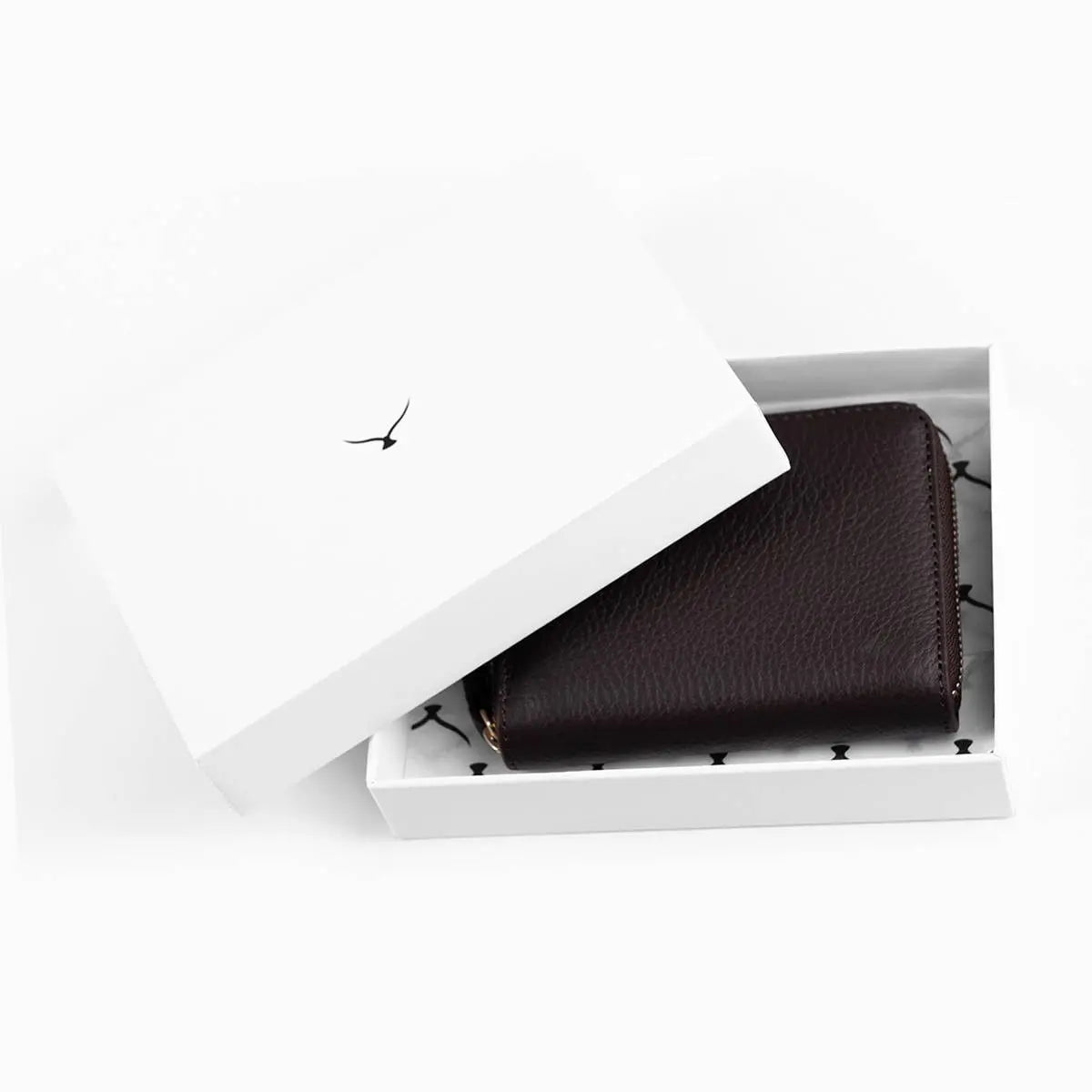 Hakiki Deri Kadın Mini Cüzdan - Kahve