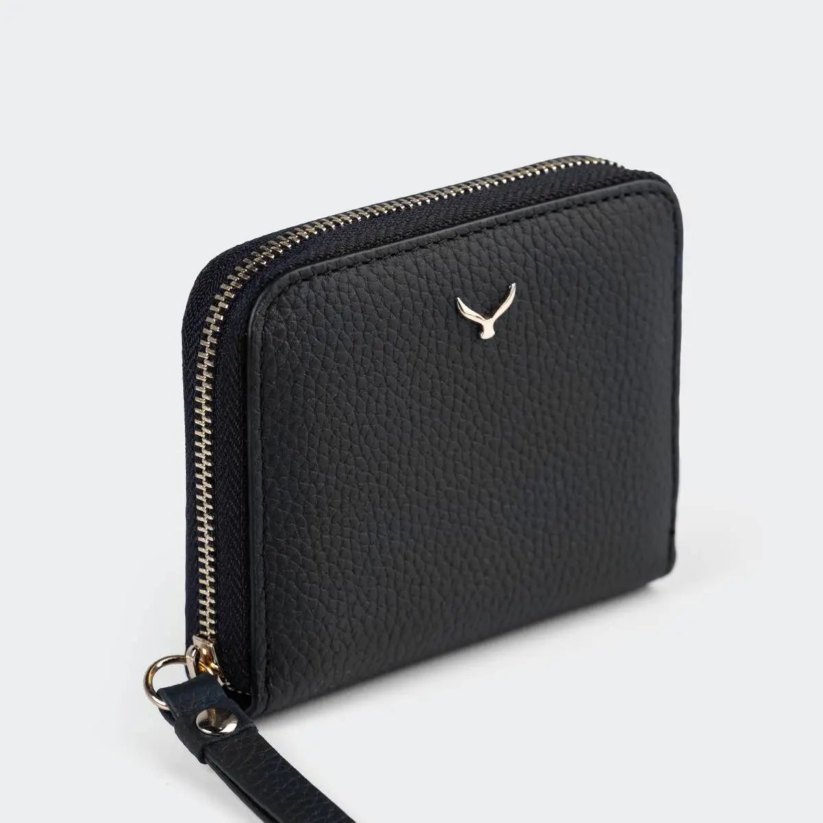 Hakiki Deri Kadın Mini Cüzdan - Siyah