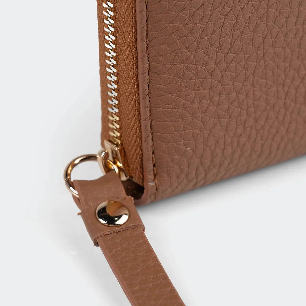 Hakiki Deri Kadın Mini Cüzdan - Taba