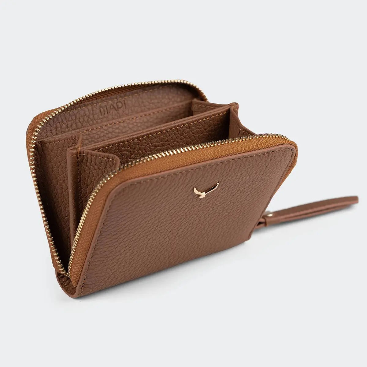 Hakiki Deri Kadın Mini Cüzdan - Taba