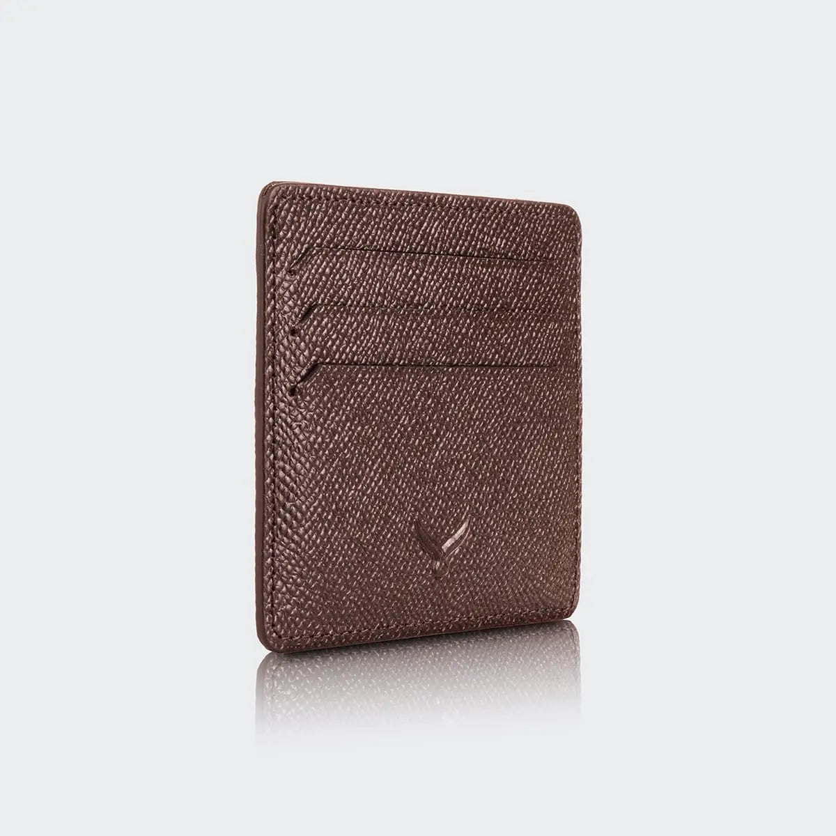 Hakiki Deri Erkek Minimal Kartlık Cüzdan - Kahve