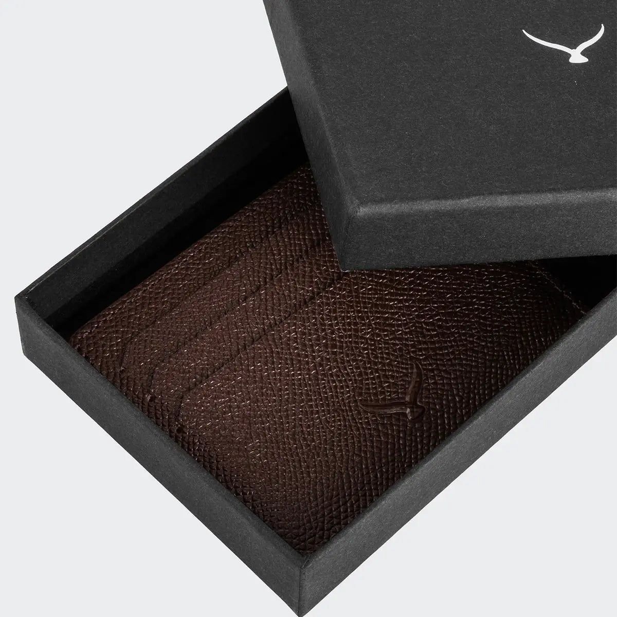 Hakiki Deri Erkek Minimal Kartlık Cüzdan - Kahve