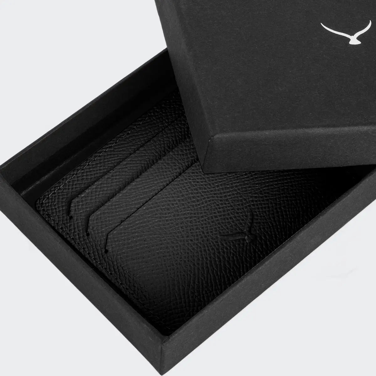 Hakiki Deri Erkek Minimal Kartlık Cüzdan -Siyah