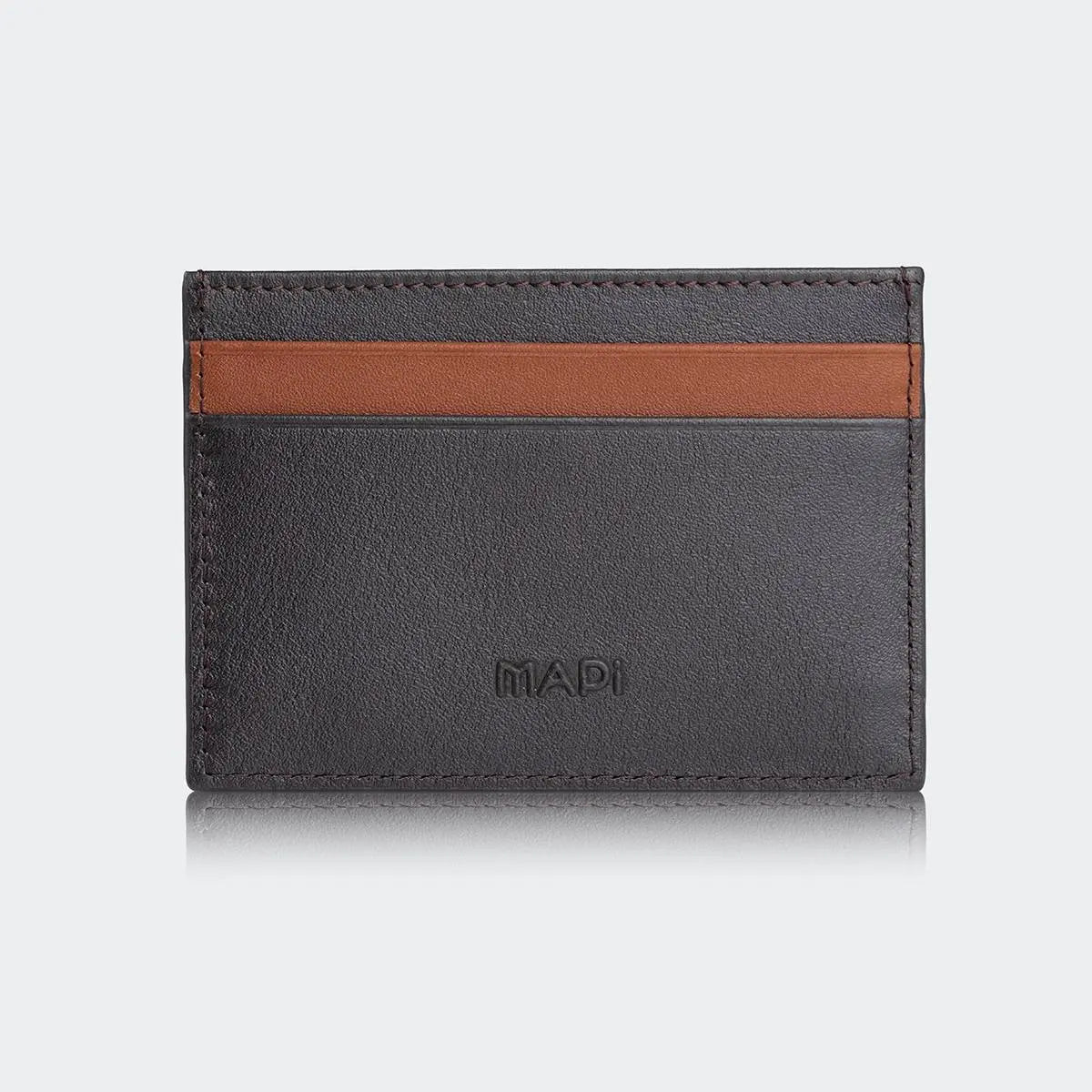 Hakiki Deri Erkek Stil Kartlık Cüzdan - Kahve