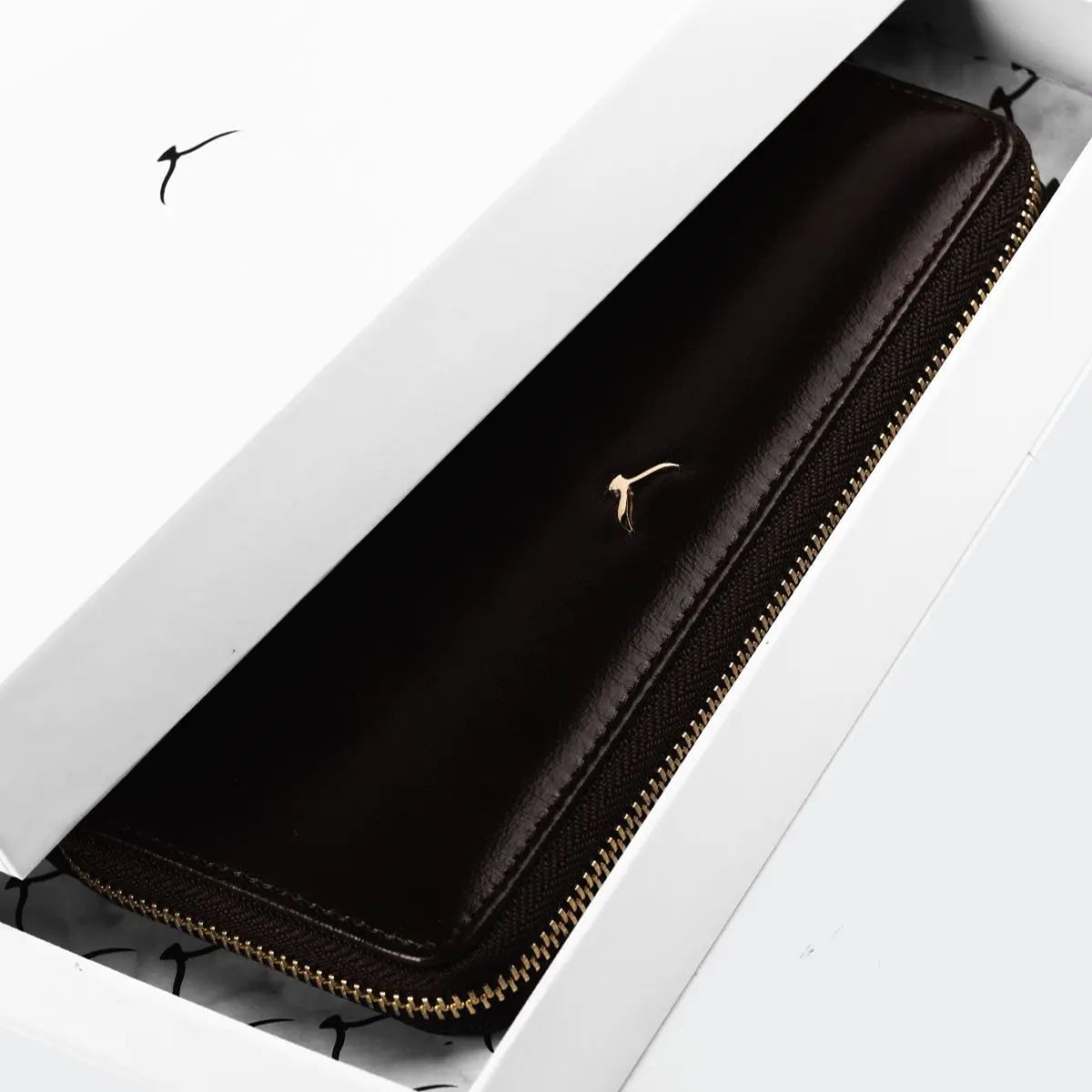 Hakiki Deri Kadın Vintage Cüzdan - Kahve