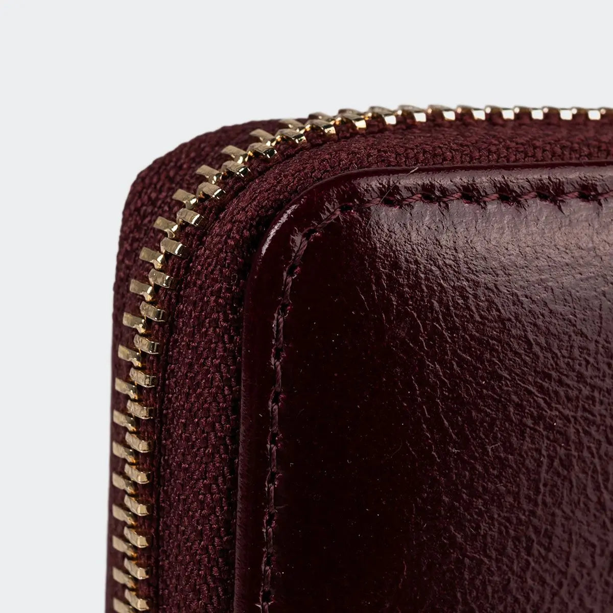 Hakiki Deri Kadın Vintage Cüzdan - Koyu Bordo