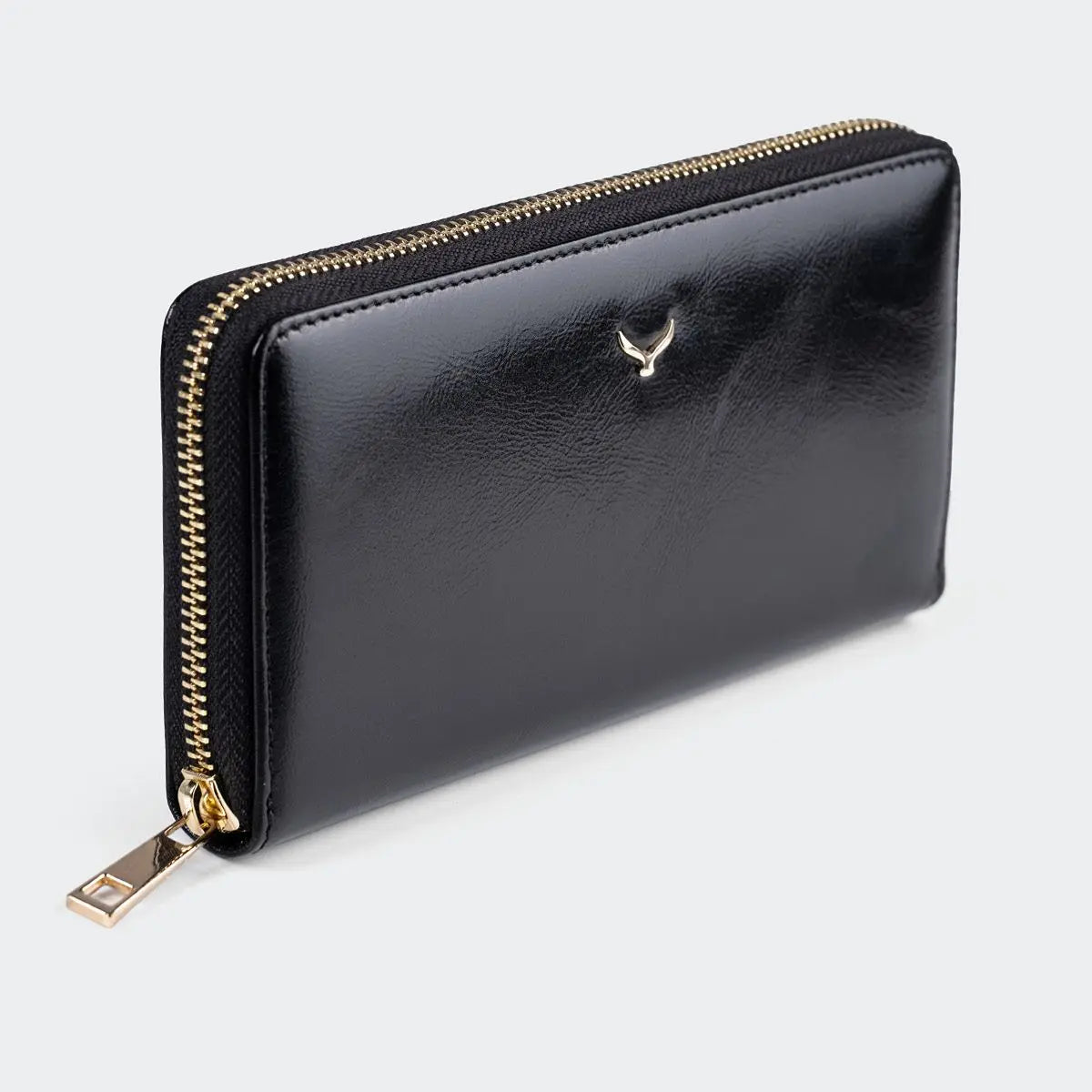 Hakiki Deri Kadın Vintage Cüzdan - Siyah