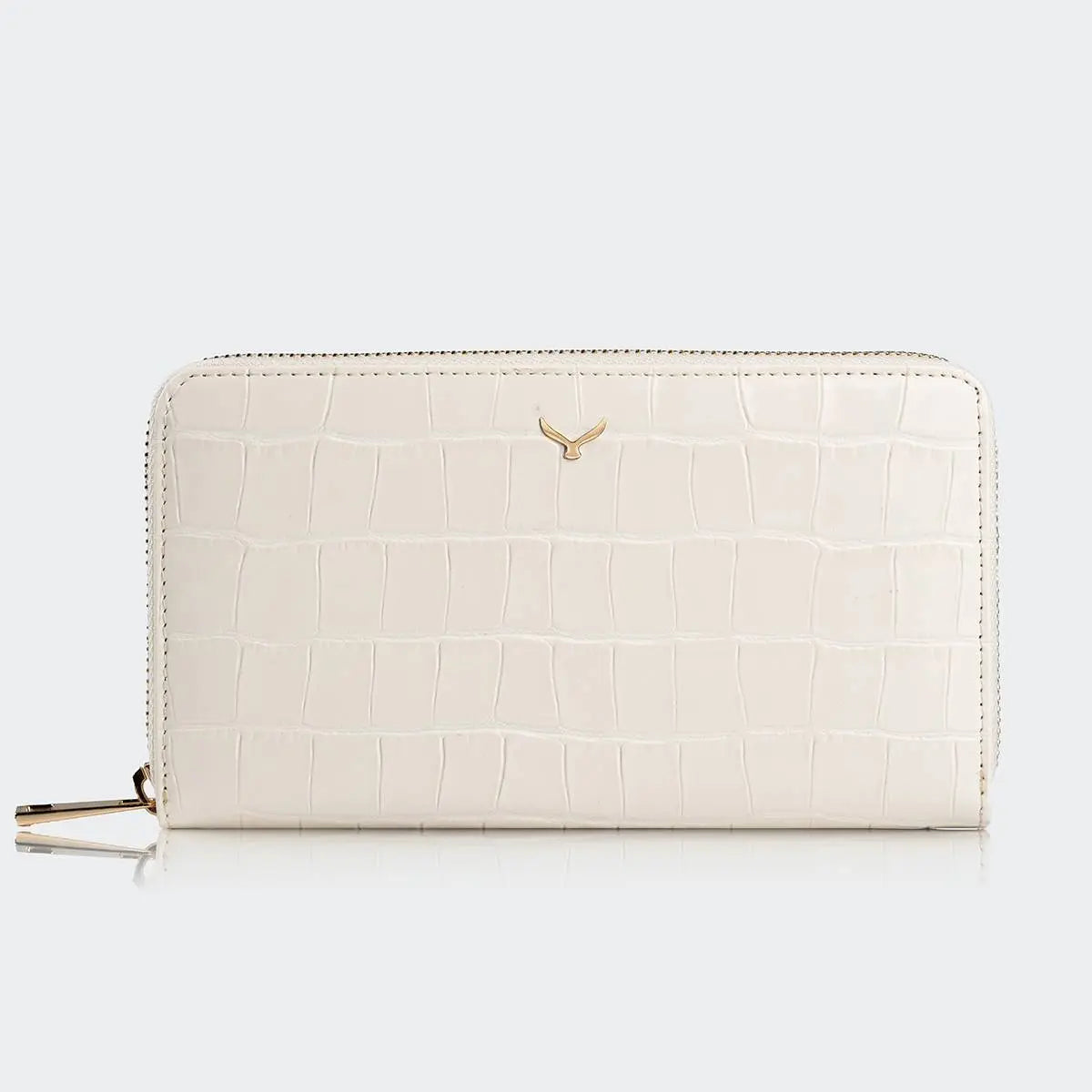 Hakiki Deri Kadın Zarif Cüzdan - Beyaz