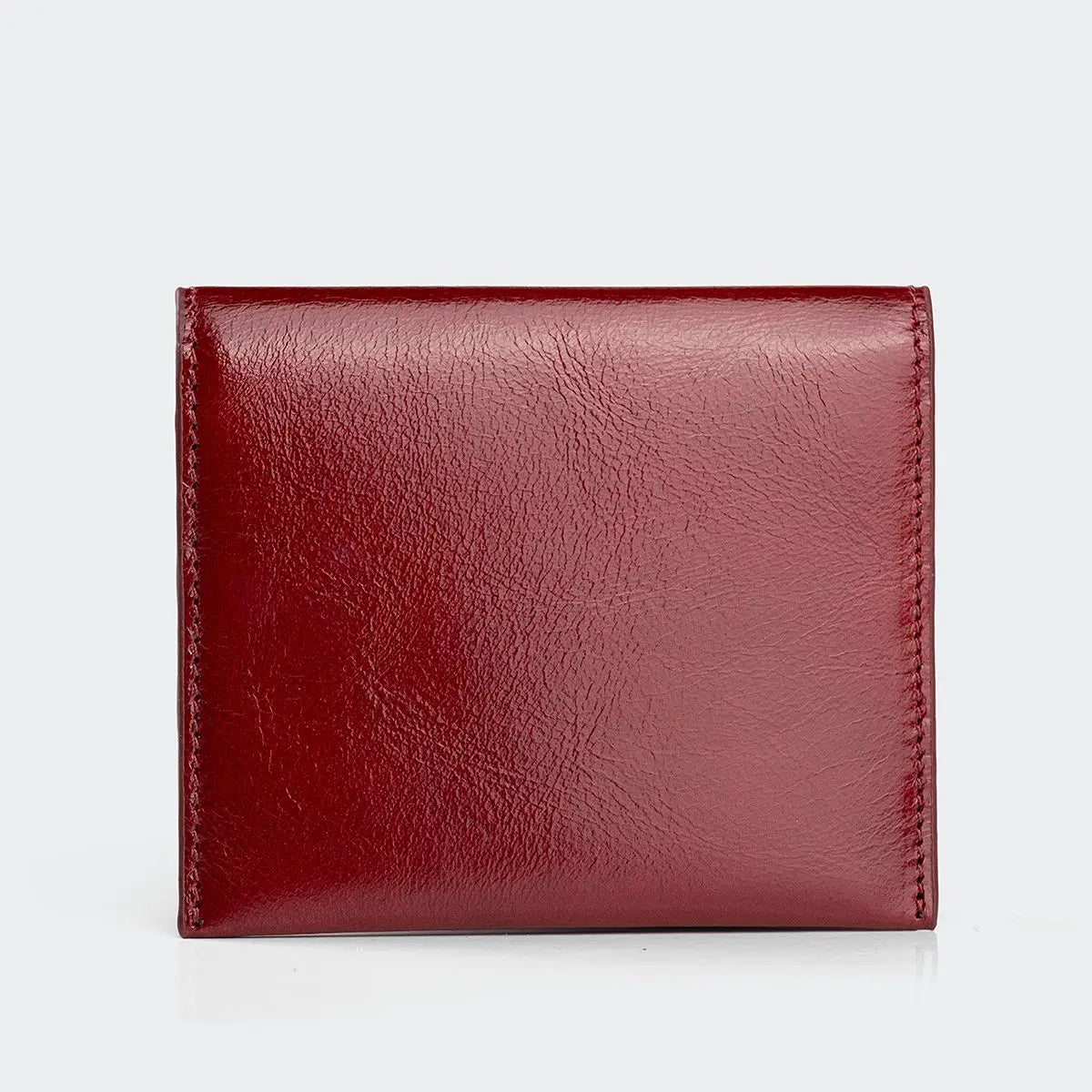 Hakiki Deri Kadın Zarif Kartlıklı Cüzdan - Bordo