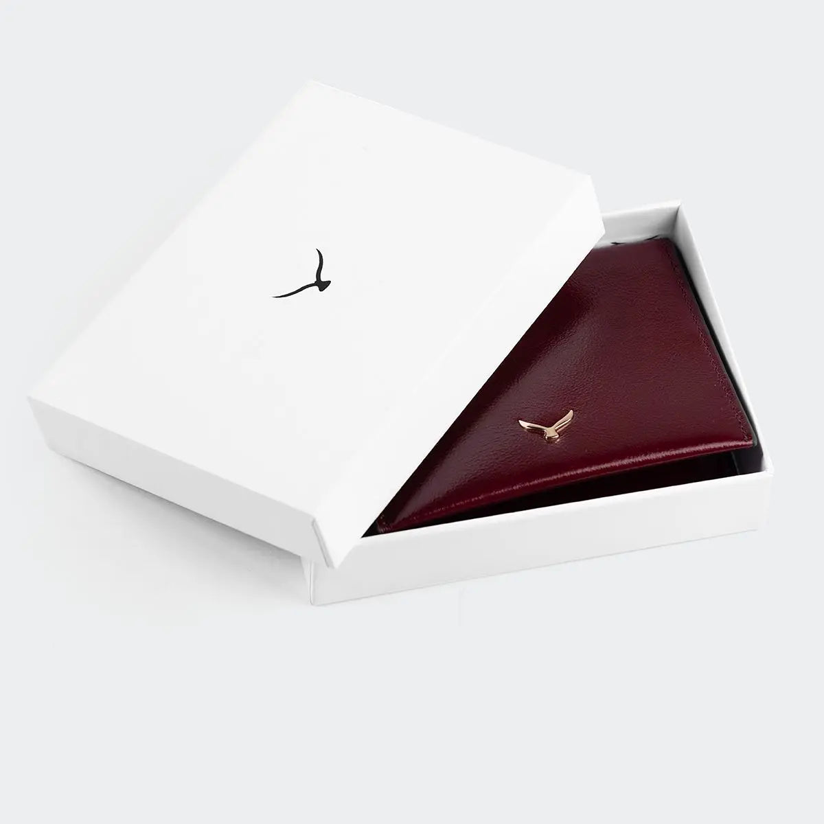 Hakiki Deri Kadın Zarif Kartlıklı Cüzdan - Koyu Bordo