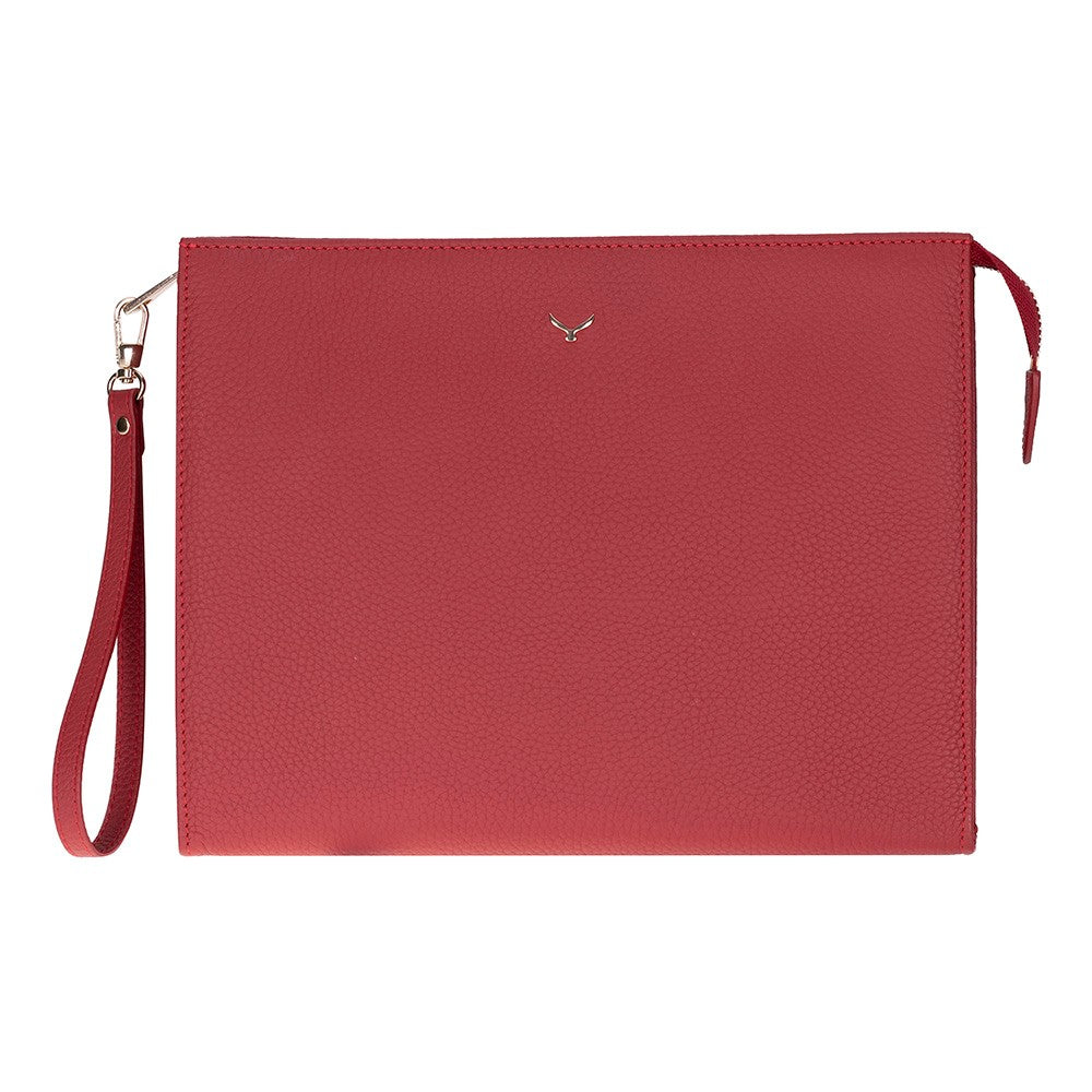 Hakiki Deri Adorn Kadın Çanta - Kırmızı