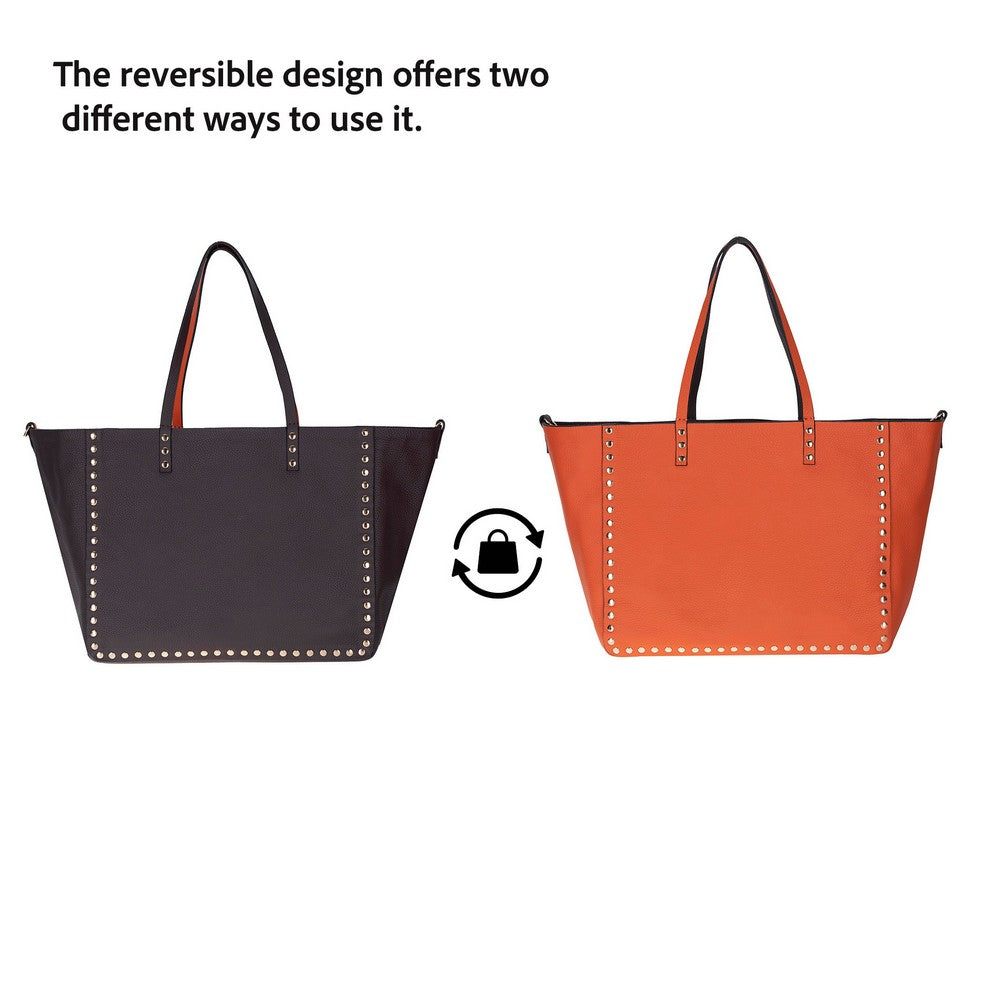 Hakiki Deri Legacy Kadın Çanta - Kahverengi/Turuncu