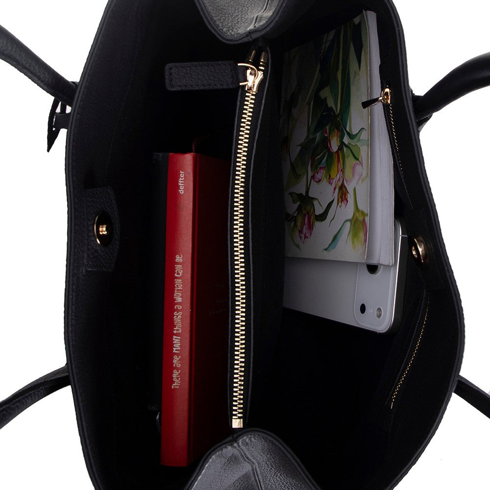 Hakiki Deri Everbloom Kadın Çanta - Siyah