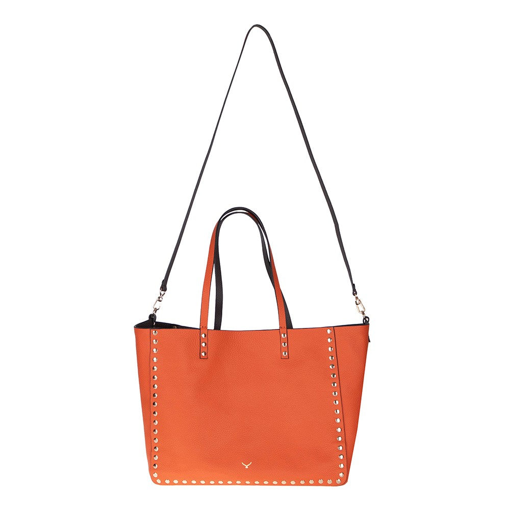 Hakiki Deri Legacy Kadın Çanta - Kahverengi/Turuncu