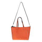 Hakiki Deri Legacy Kadın Çanta - Kahverengi/Turuncu