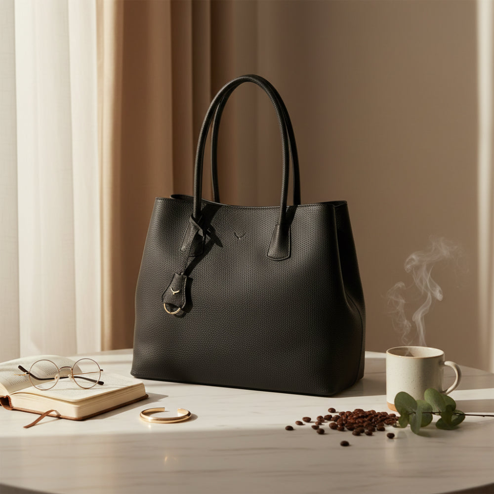 Hakiki Deri Everbloom Kadın Çanta - Siyah