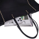 Hakiki Deri Legacy Kadın Çanta - Siyah/Gri