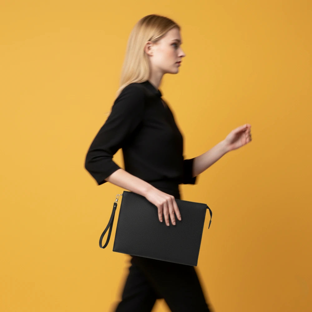 Hakiki Deri Adorn Kadın Çanta - Siyah