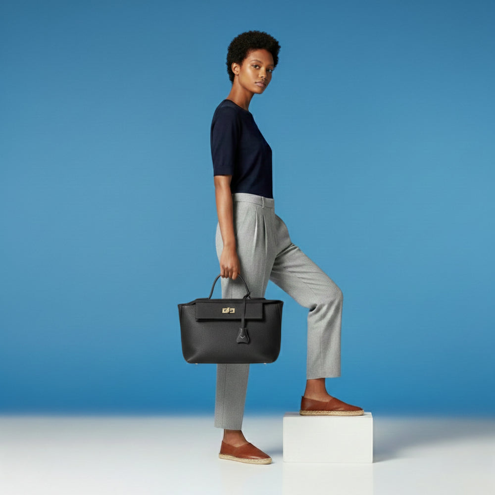 Hakiki Deri Ruby Kadın Çanta - Siyah