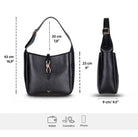 Hakiki Deri Azura Omuz Çanta - Siyah